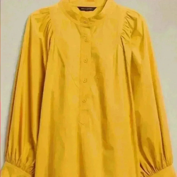 NWT CLEO FASHION POPLIN SHIRT, Mustard - Picture 4 of 15
